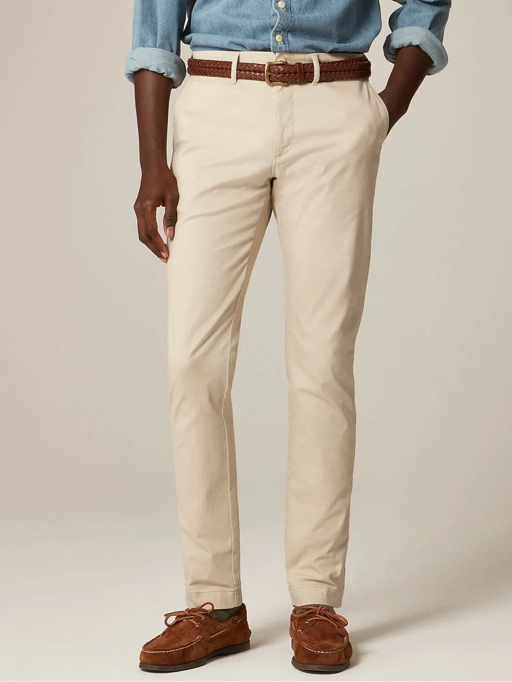 NEW J.Crew 484 Slim Fit Stretch Chino Pants Mens 33x32 Weathered Chino Tan Khaki